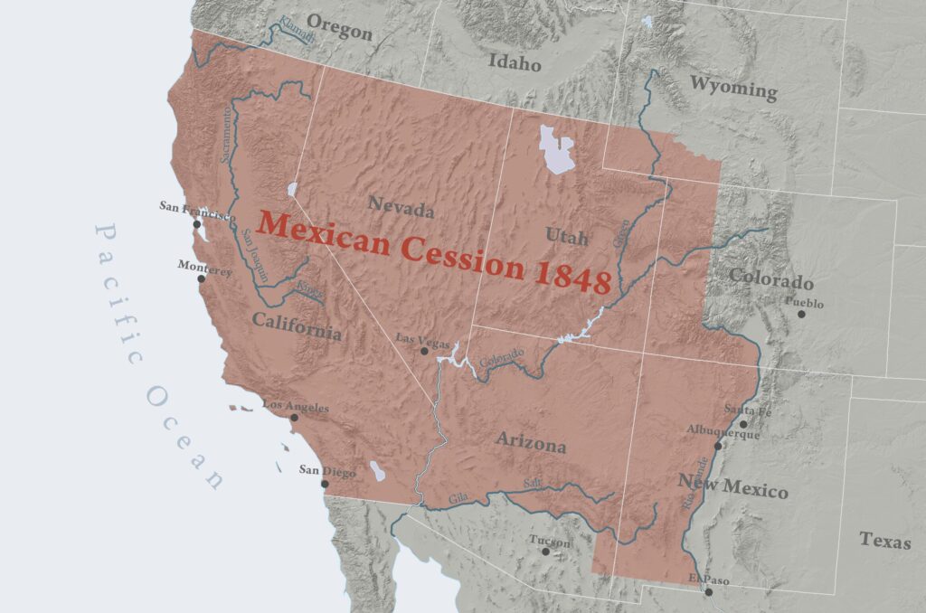 This image has an empty alt attribute; its file name is Mexican_Cession-1024x678.jpg